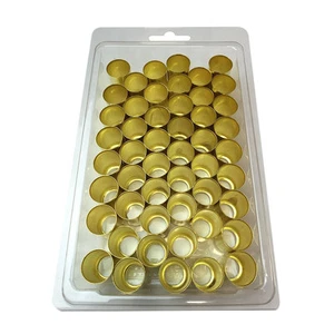 0.400" ID x 0.710" 0.5 mm Wall Thickness Brass Hose Ferrules - 50 Pack - Picture 1 of 3