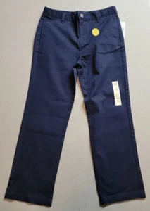 New Cat & Jack Navy Fighter Pilot Blue School Uniform Boys Adjustable Waist Sz 8 - Picture 1 of 1