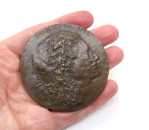 Médaille Leonard Baskin en bronze lourd 1961 The New York Public Library - Photo 1 sur 4