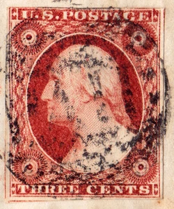 #11A 3¢ 1851-57 Plated 5R1L Scarce Experimental Orange Brown Boston-Maine 1852 - Bild 1 von 3