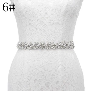 Vestido de Novia de Cristal de Estrás Faja Cinturón Boda Fiesta Baile de graduación Faja con Cinta - Imagen 1 de 21