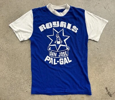 Camisa de Colección Años 70 Dodger Ropa Deportiva San José Reales Pal-Gal Azul Orlon Talla S Foto 1 de 4