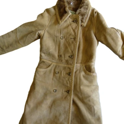 VINTAGE MC DOUGLAS PARIS SHERLING LINED SEUDE COAT - Image 1 of 4