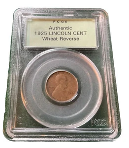 1925 Lincoln Cent in Green PCGS Holder-T19 - Picture 1 of 2