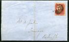 (254) VERY GOOD 1860 COVER WITH 1d ROSE RED . SG40. POSTMARK INTEREST