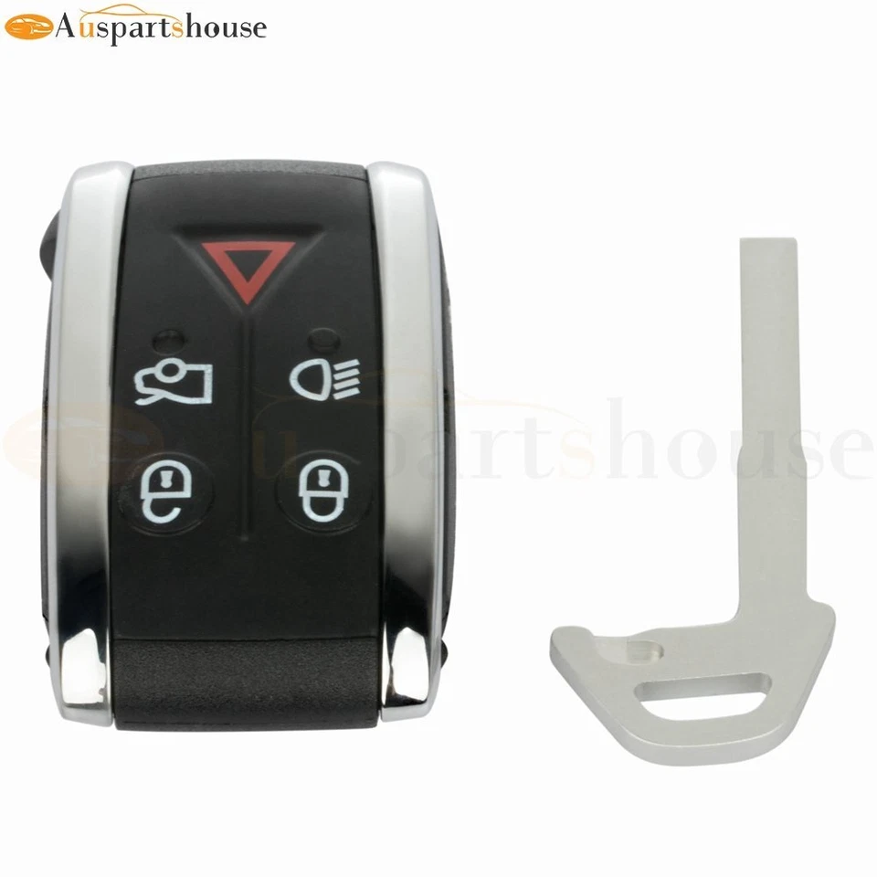 Llavero de coche de entrada remota sin llave 4 botones para Jaguar XK XKR XFR XF 2010-2012 Foto 1 de 4