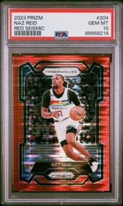 Naz Reid 2023-24 Panini Prizm Red Seismic /299 PSA 10 #204 POP 1 - Bild 1 von 2