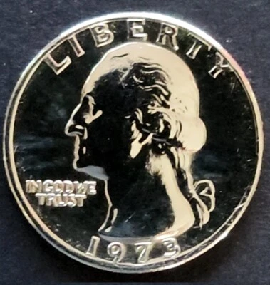 USA -1973-D-1/4 Dollar-Washington Quarter-Copper Nickel-MS- 25C - Image 1 of 4