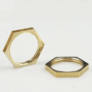 3/4" BSP Innengewinde Messing Rohrverschraubung Sechskant Kontermutter (x5) - Bild 1 von 4