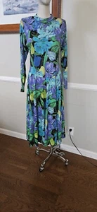 Vintage Cotton Floral Day Dress By Positive Attitude Plus Size - Picture 1 of 4