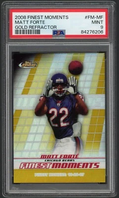 2008 Topps Finest Moments Matt Forte Bears #FM-MF PSA 9 MINT Gold Refractor /50 - Image 1 of 2