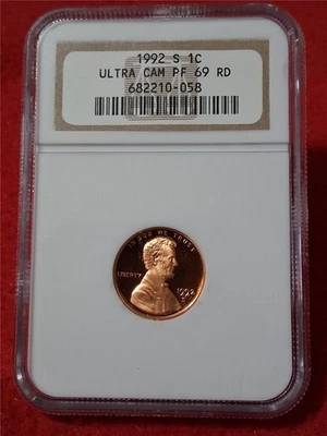 1992-S LINCOLN MEMORIAL CENT NGC PF 69 RD  ULTRA CAM                     #DRF-50 - Image 1 of 3