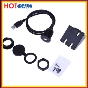 USB2.0 Male to USB2.0 Female Flush Mount Car Mount Extension Cable - Afbeelding 1 van 7