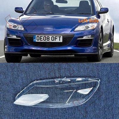 New Left Side Headlight Clear Lens Cover + Seal Glue For Mazda RX-8 2008-2010 - Изображение 1 из 4