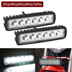6000K LED Work Lights 6" 18W 12V Driving Strip Flood Beam light Bar SUV Offroad - Picture 1 of 17