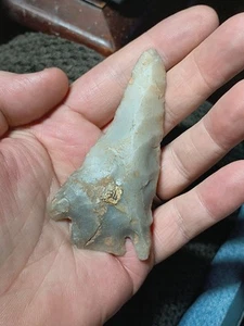 Authentic Arkansas Basal Notched Novaculite Point Indian Arrowhead Artifact - Picture 1 of 14