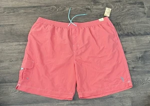 Roundtree And Yorke Carribean Swim Trunks Size 3XB Coral Color - Picture 1 of 11