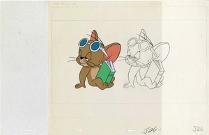 Original Production Cel and Matching Drawing of Jerry from Tom and Jerry (1970s/ - Bild 1 von 2