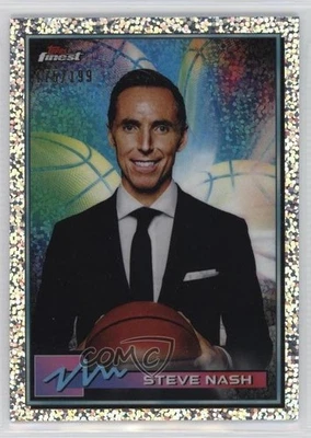 2021 Topps Finest Speckle Refractor 75/199 Steve Nash #38 HOF - Image 1 of 3