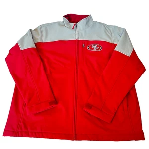 San Francisco 49ers Trainingsjacke von Majestic rot weiß Farbe Jacke Größe XXL - Bild 1 von 12