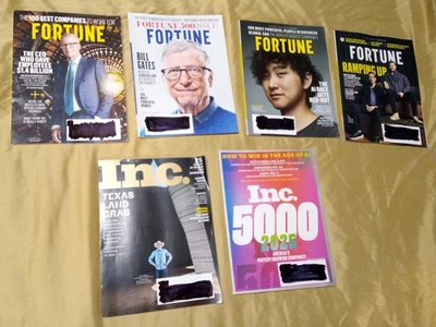 Lot Of 6 Past Issues Of Fortune & Inc. Magazines-- 2025 - Image 1 of 2
