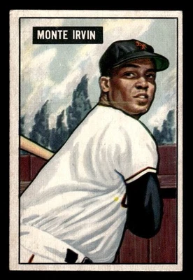 Bowman Baseball 1951 #198 Monte Irvin en muy buen estado/excelente *k1 Foto 1 de 2
