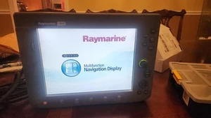 Raymarine C120 Classic Multifunction Display E02022 w/ Bezel + Sun Cover Power C - Picture 1 of 12