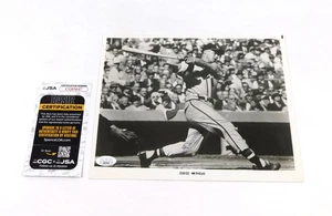 Eddie Mathews Signed 8 x 10 B&W Photo Braves JSA Auto - Picture 1 of 3