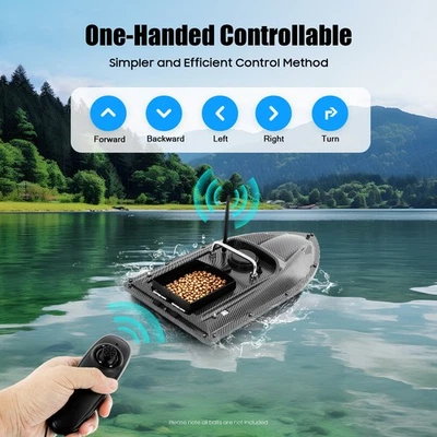 500M Futterboot RC Karpfenangeln Köderboot,Fischfinder mit Sonarsensor,Tasche DE - Bild 1 von 4