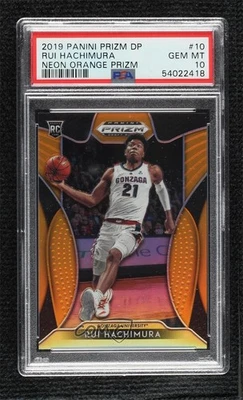 2019-20 Prizm Draft Picks Neon Orange /149 Rui Hachimura PSA 10 GEM MT Rookie RC - Image 1 of 2