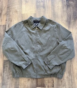 Dockers Jacket Men’s 2XL Green Khaki Bomber Style Quilted Lined With Pockets - Picture 1 of 9