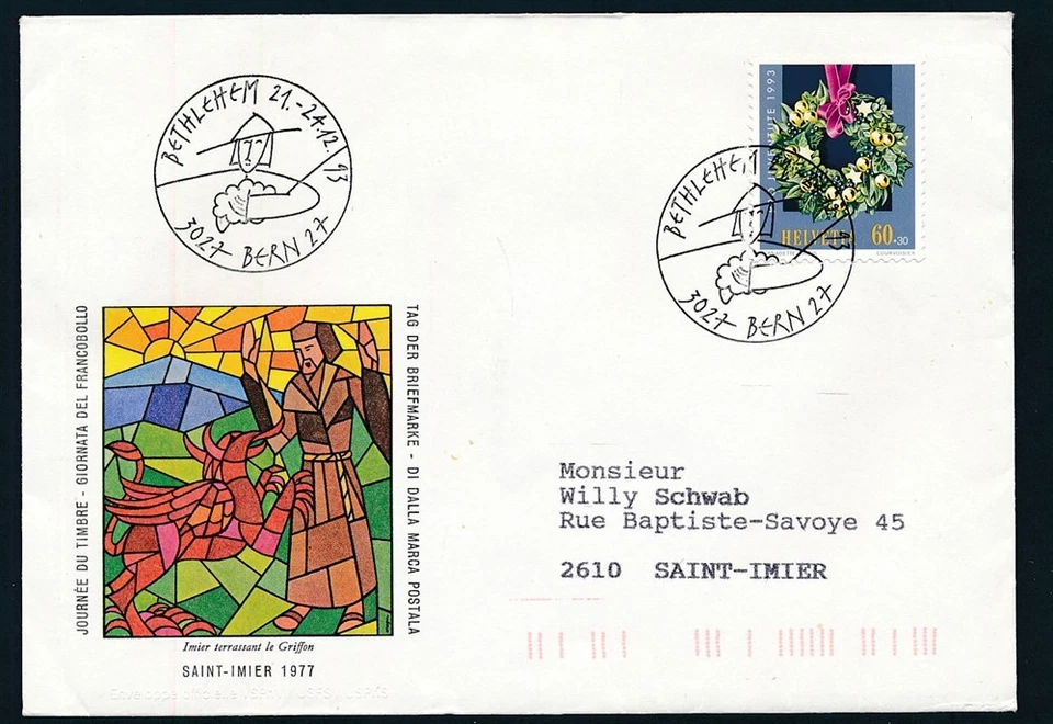 D466591 Suiza Cubierta Belén San Imier 1993 Foto 1 de 1