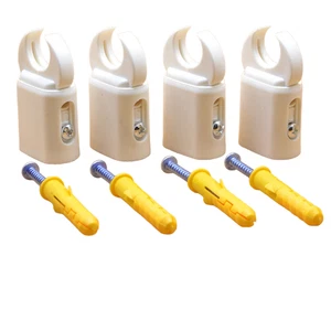 Set of 4 Bathroom Back Basket Hangers Copper Aluminum with Stylish Cowhorn Look - Picture 1 of 7