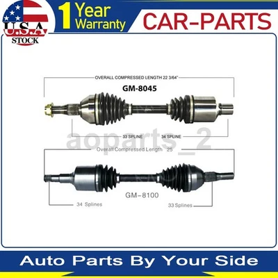 2 eixos dianteiros TrakMotive CV eixo conjunto para Pontiac Grand Prix 1999 1998 - Imagem 1 de 3