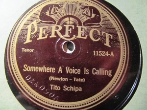 1920 PATHE TITO SCHIPA Don Pasquale Cerchero SOMEWHERE VOICE IS CALLING PERFECT - Picture 1 of 2