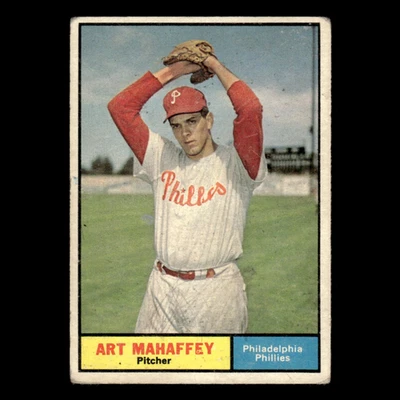 Art Mahaffey #433 1961 Topps Philadelphia Phillies Baseball Card MLB EX - Image 1 of 3
