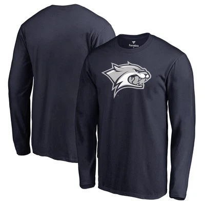 Men's Navy New Hampshire Wildcats Primary Team Logo Long Sleeve T-Shirt - Image 1 of 3