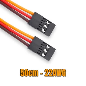 4x JR Servo Patch Kabel 50cm 22AWG Patchkabel Servokabel Male Stecker zu Stecker - Bild 1 von 9