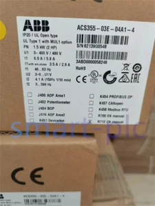 New 1PCS ABB ACS355-03E-04A1-4 380V 1.5KW Inverter Expedited Shipping - Picture 1 of 6