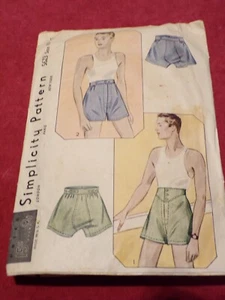 🌺 1930's SIMPLICITY #S623 - BOYS TWO STYLE BOXER STYLE SHORTS PATTERN 10 - Picture 1 of 2