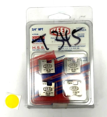 REED R12DN3/4 SEGMENTAL RIGHT HAND CONFIGURED TYPE 3/4" NPT LOT OF 4 - Image 1 of 4