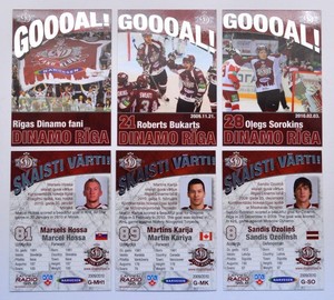 2009-10 KHL Dinamo Riga Goooal! SILVER Pick a Player Card