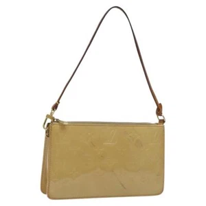 LOUIS VUITTON Monogram Vernis Lexington Accessory Pouch Beige M91010 Auth MX028 - Picture 1 of 21