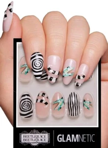 3D Beetlejuice Beetlejuice™ Glamnetic Press On 30 Count Sandworm Halloween Nails - Picture 1 of 9