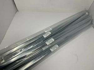 Lot of (9) Hafele Chrome-Plated Oval Wardrobe Rail with Supports 35-3/4” - Picture 1 of 3