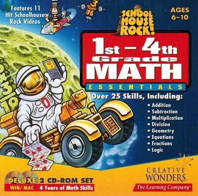 School House Rock Math Essentials 1st - 4th PC MAC Software Sealed New - Image 1 of 2