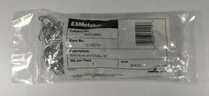 Metalux® Wire Hook And Chain 36 Inch Catalogue No.WHC36RT ~ Brand New! - Picture 1 of 2