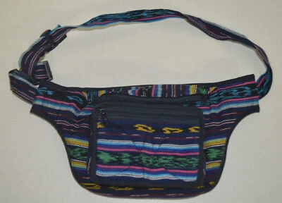 Riñonera Boho Estampado Azteca Correa Cintura Ajustable Dos Bolsillos Foto 1 de 3