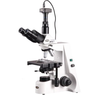 AmScope 40X-2500X Infinity Kohler Biological Compound Microscope + 8MP Camera - Image 1 of 4