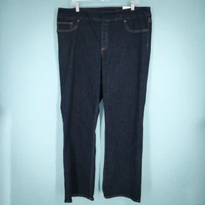 Jeans Chico's 3 taglia XL slim taglio stivaletto vita flessibile vita alta misto cotone - Foto 1 di 6